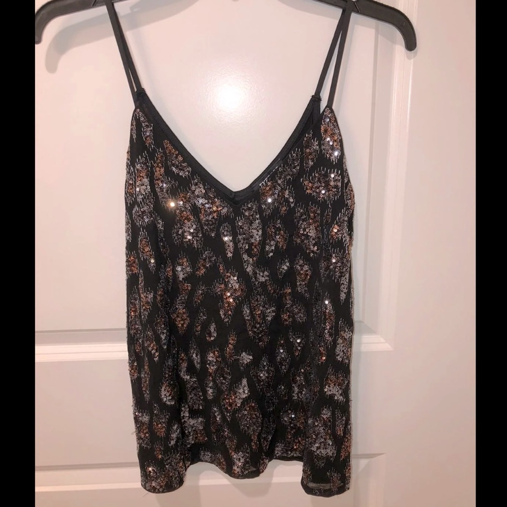 Express sequin top